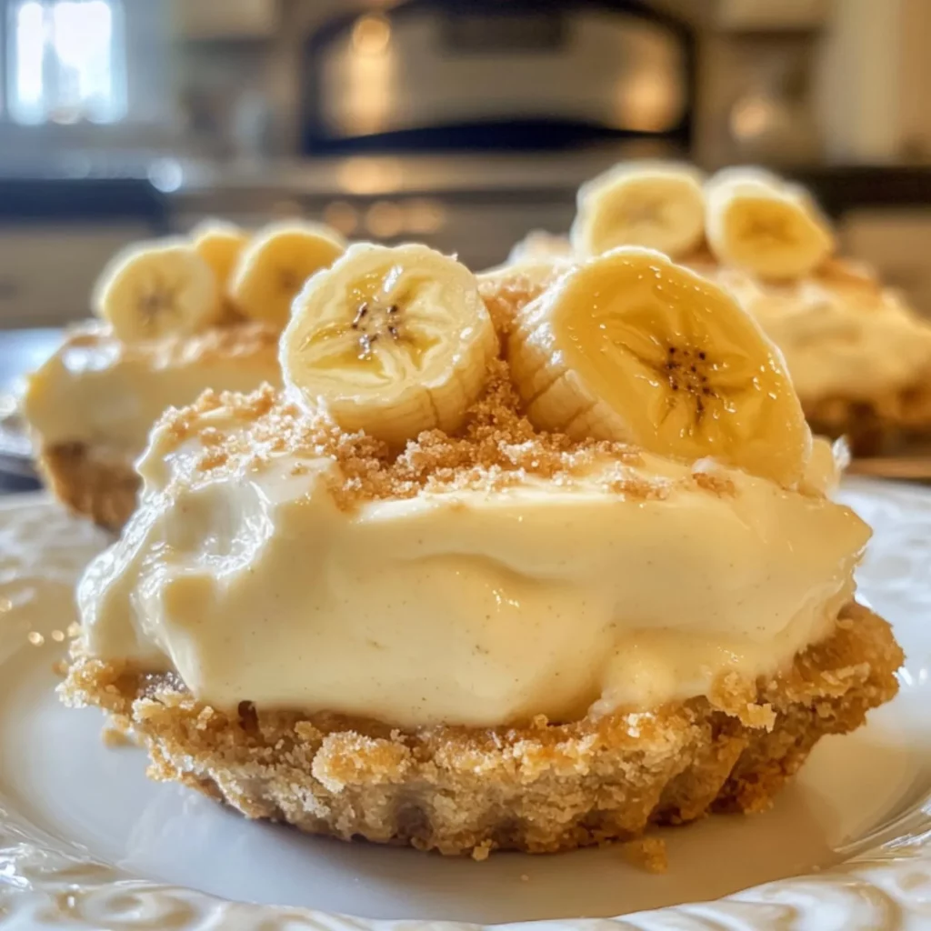 No Bake Mini Banana Cream Pies