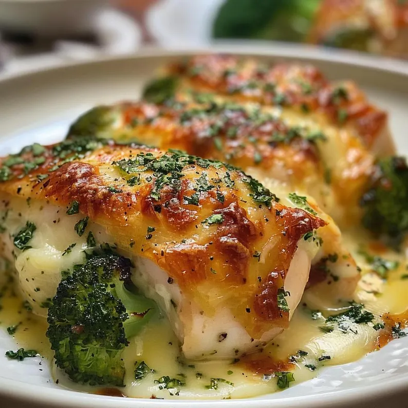 Cheesy Broccoli Stuffed Chicken