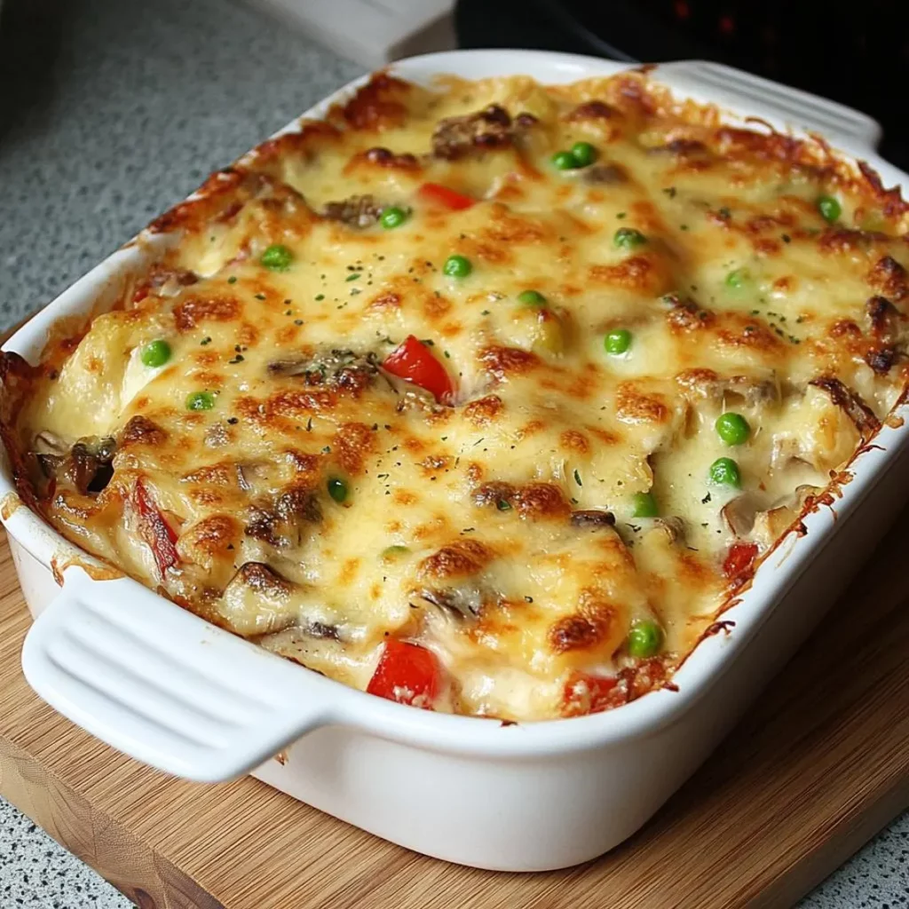 Cheesy Beef and Vegetable Casserole 