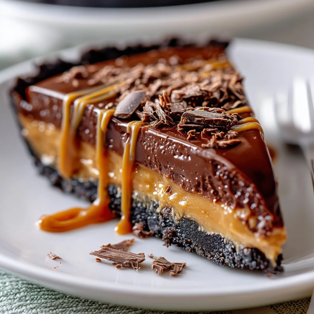 No Bake Caramel Chocolate Tart