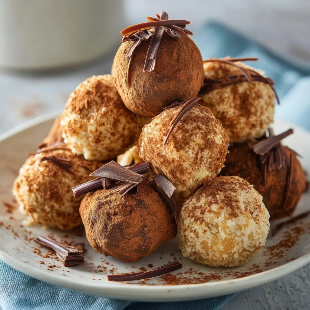 No Bake Tiramisu Truffles
