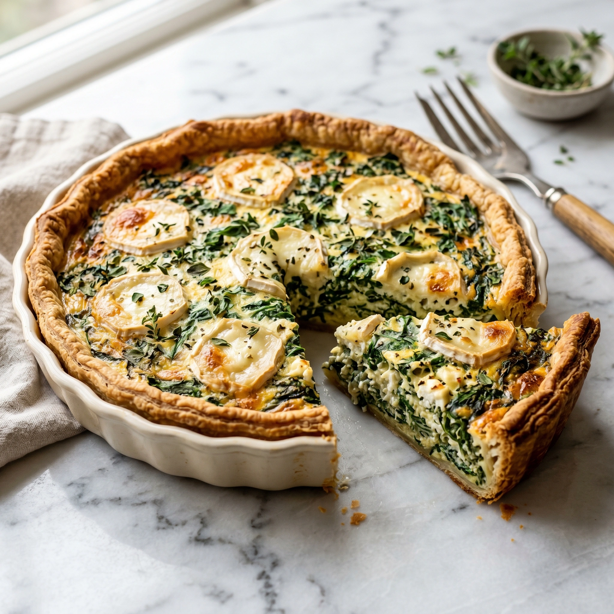 Ingredients of Goat Cheese Quiche