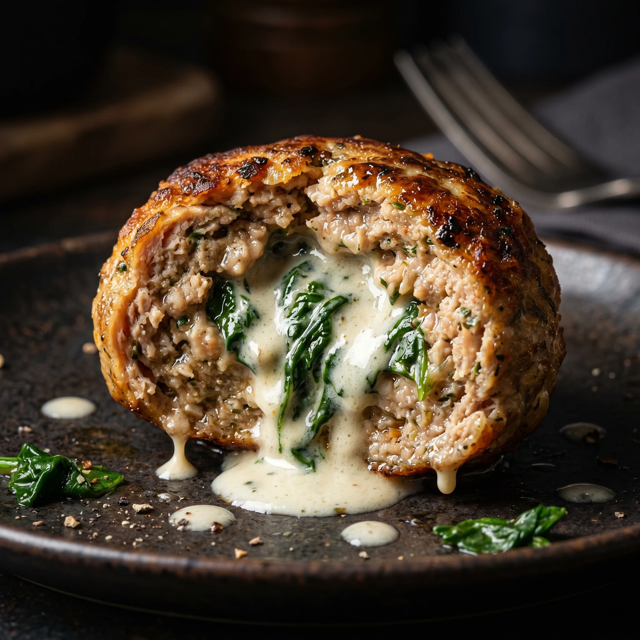 creamy spinach turkey meatballs 3